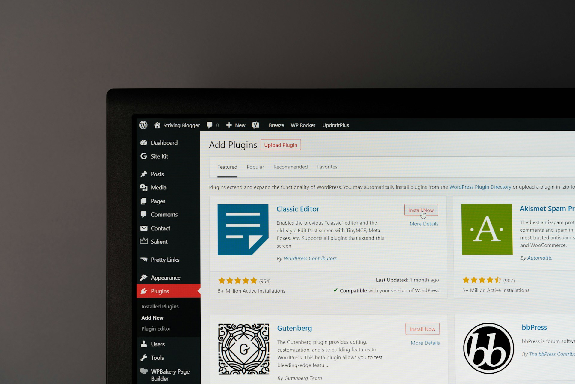 Les plugins WordPress gratuits les plus célèbres